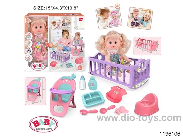 14 inch Live Eye Drinking Doll Set with IC