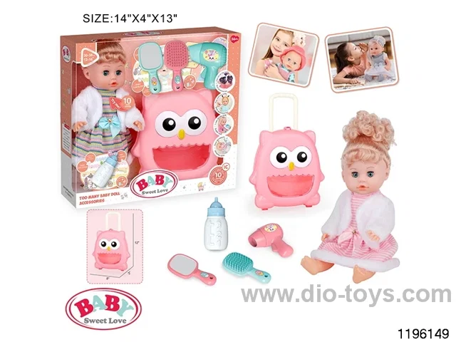 14 inch live eye drinking and peeing doll with IC