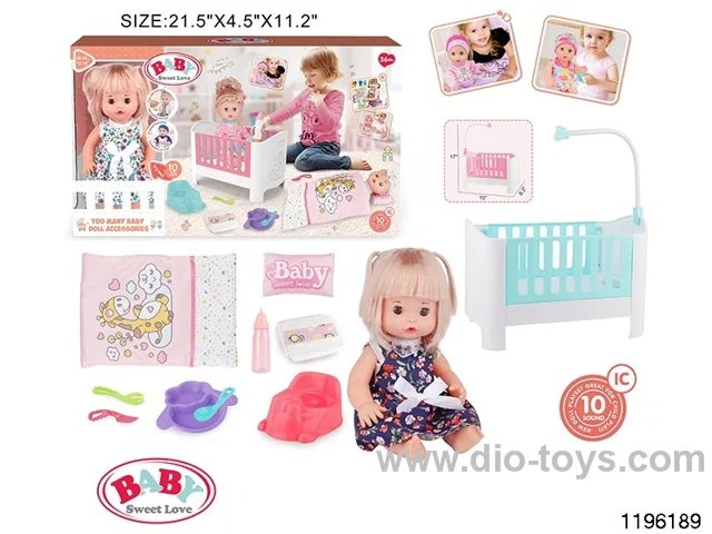 13 inch Live Eye Drinking Doll Set with IC