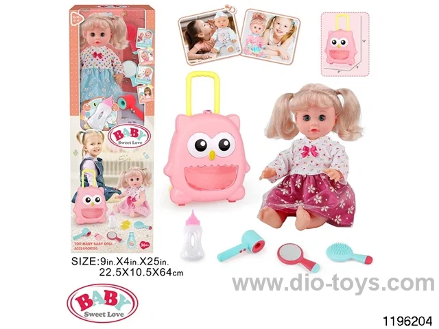 14 inch double ponytail girl child set