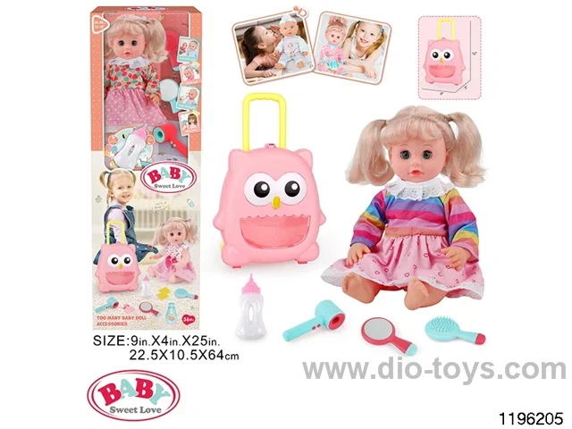 14 inch double ponytail girl child set