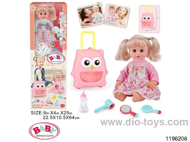 14 inch double ponytail girl child set
