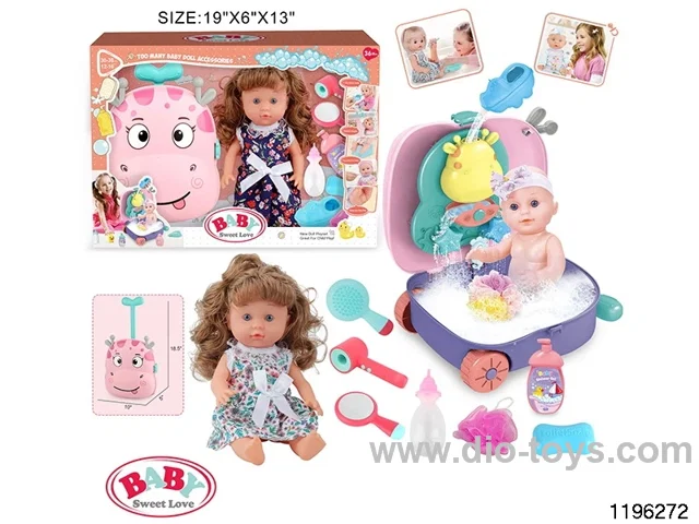 13 inch Girls Water Play Trolley Set