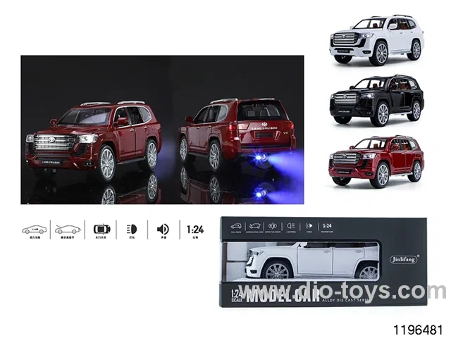 1:24 pull back alloy car W L/M/spray