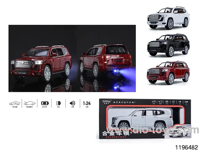 1:24 pull back alloy car W L/M/spray