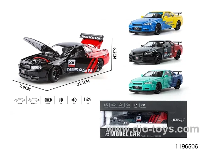 1:24 alloy pull back car