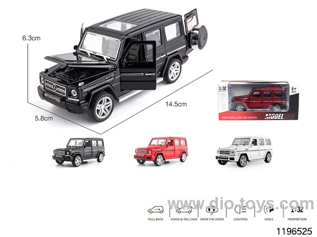 1:32 sound and light alloy pull back car