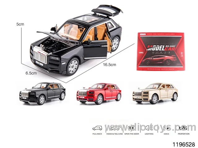 1:28 sound and light alloy pull back car