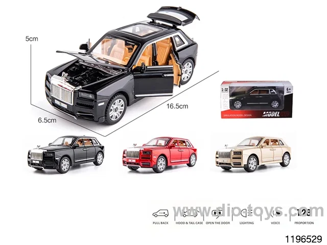 1:28 sound and light alloy pull back car