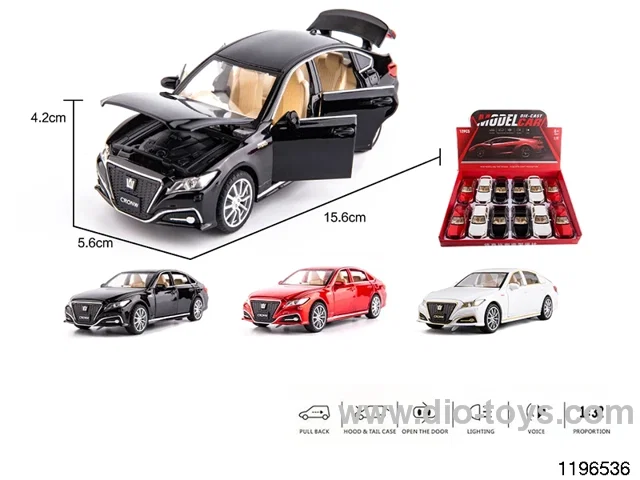 1:32 sound and light alloy pull back car