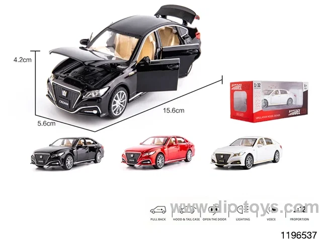 1:32 sound and light alloy pull back car