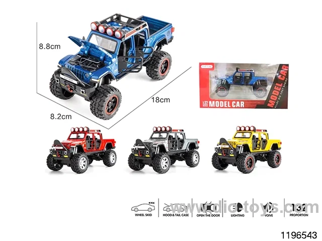 1:32 sound and light alloy pull back car