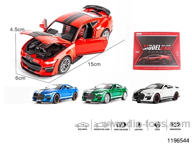 1:32 sound and light alloy pull back car
