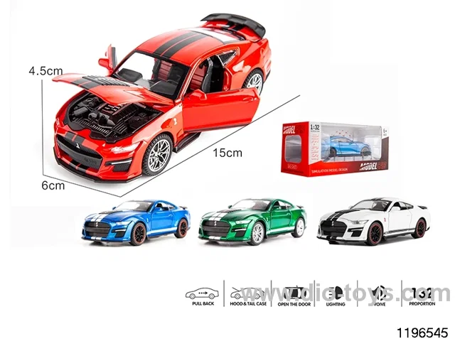 1:32 sound and light alloy pull back car