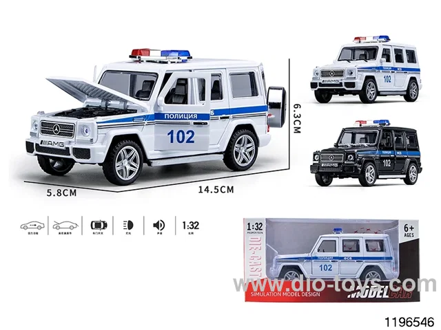 1:32 sound and light alloy pull back car