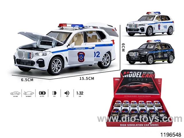 1:32 sound and light alloy pull back car