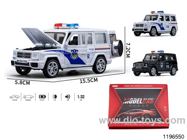 1:32 sound and light alloy pull back car