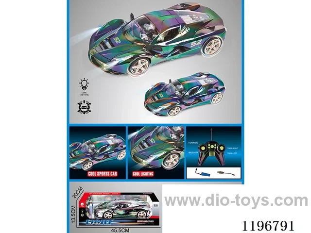 27MHZ 1:10 4ch rc car with light 2colors mixed included 3.7V battery