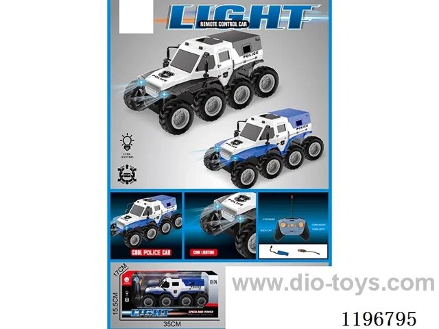 27MHZ 1:14 4ch 8-wheel rc car with light 2colors mixed included 3.7V battery