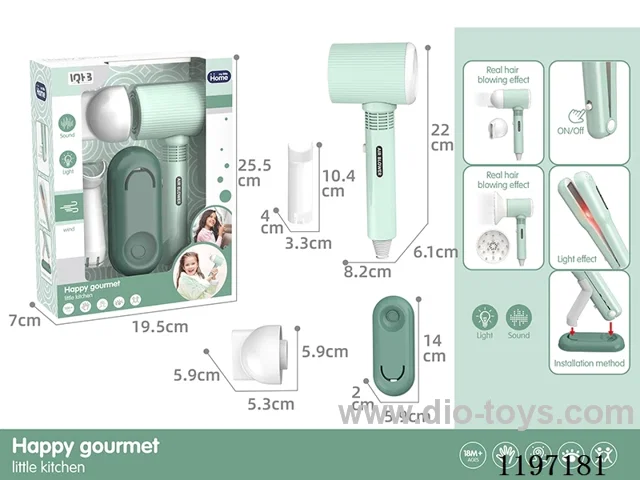 Electric Hair Dryer-3*AAA-Not Included