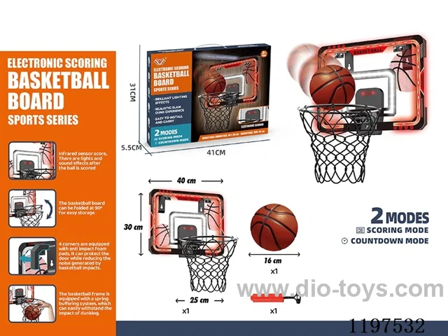 Scoring board with double rim LED lights