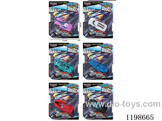 1:64 free wheel alloy car racing