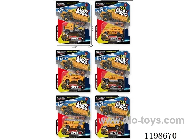 1:64 free wheel alloy engineering car
