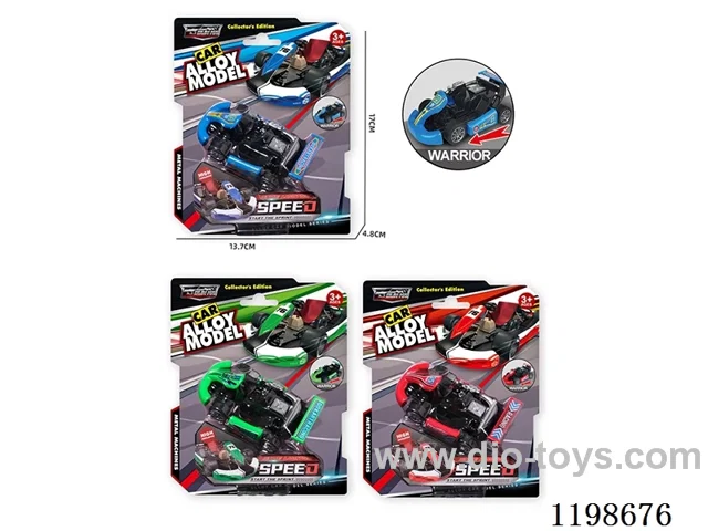 1:64 free wheel alloy pull back go kart