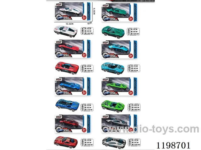 1:72 free wheel alloy car (racing)