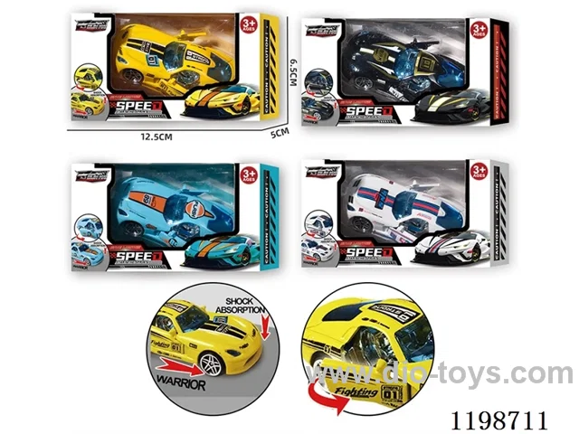 1:64 free wheel double door alloy racing car