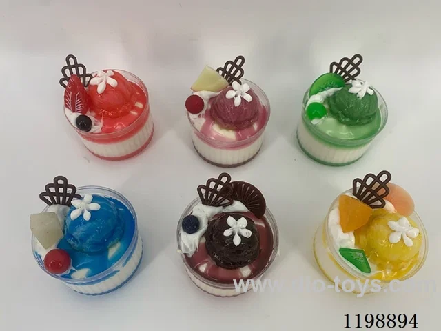 Simulation Round Cup Fruit Ice Cream Refrigerator Sticker