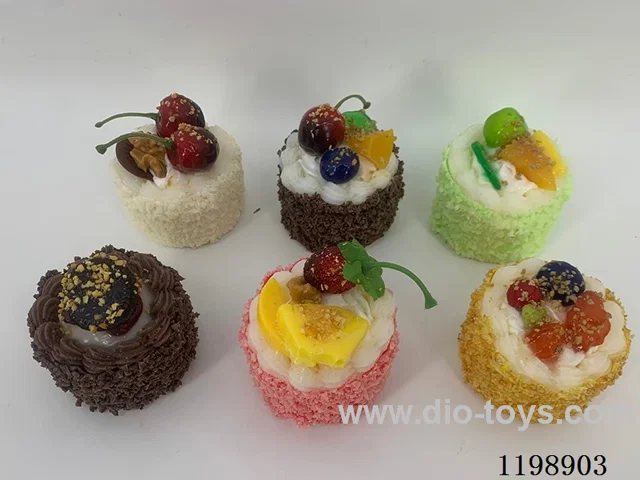 Simulation Cream Fruit Cake Refrigerator Stickers