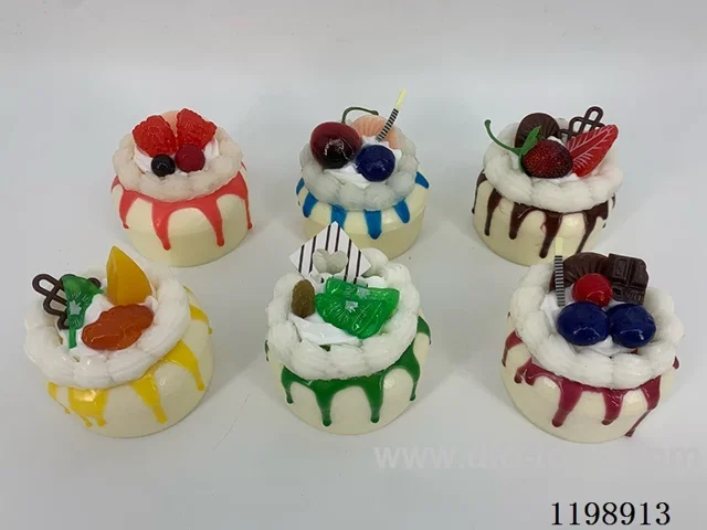 Simulation Fruit Cake Refrigerator Sticker