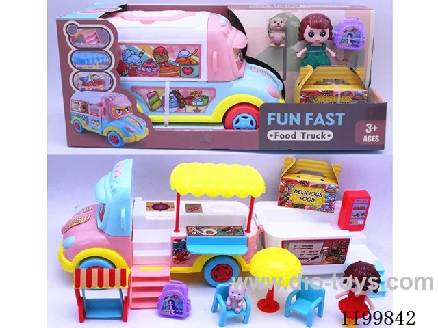 Girls' Bear + School Bag Flip Top Food Truck Set (2 Mixed Pack)