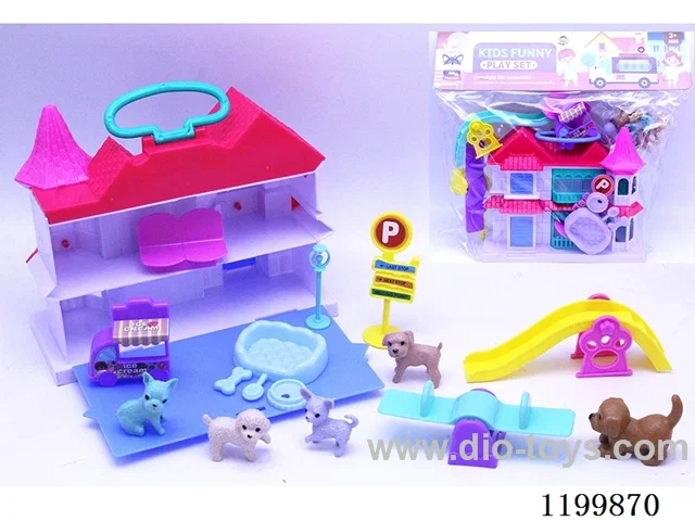5 Puppies Flip Flop Villa Play Set