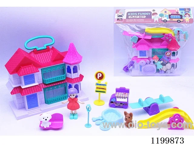 Little Girl Flip Top Cottage Play Set