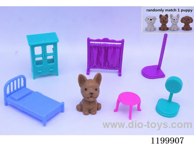 Pet Checkup Small Furniture Set (4 Dogs Mixed Pack)