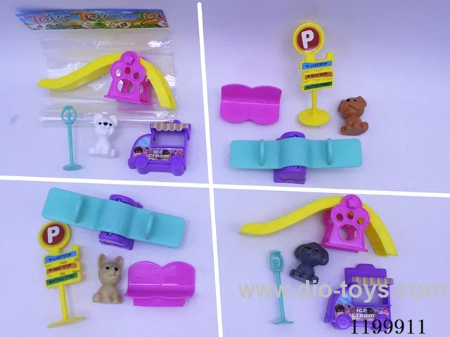 Seesaw/Slide Set + Puppy (2 Mixed Packs)