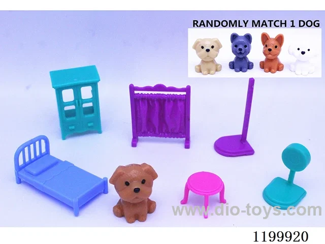 Pet Physical Examination Small Furniture Set (4 Dogs Mixed)