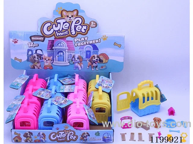 Pet Crate + Dog Training Set (4 colors mixed, 12PCS/display box)