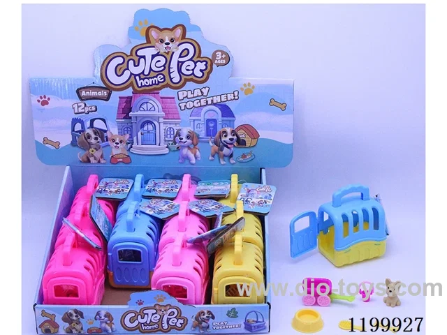Pet Crate+Puppy Cart Accessories(4 color mix,12PCS/Display Box)