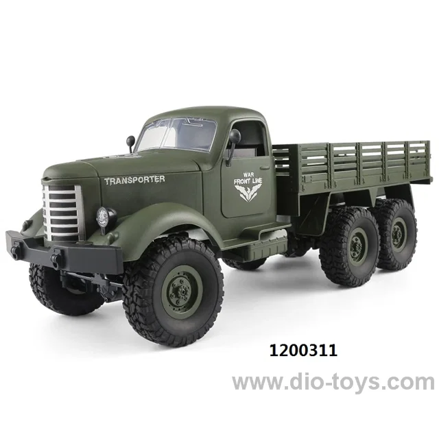 JJRC Q60 RC Trucks Military Off-Road Crawler 1/16 Scale 6WD 2.4G Remote Control Trucks Army Model Truck in Color box