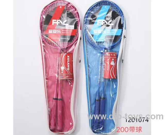 Badminton racket with  ball