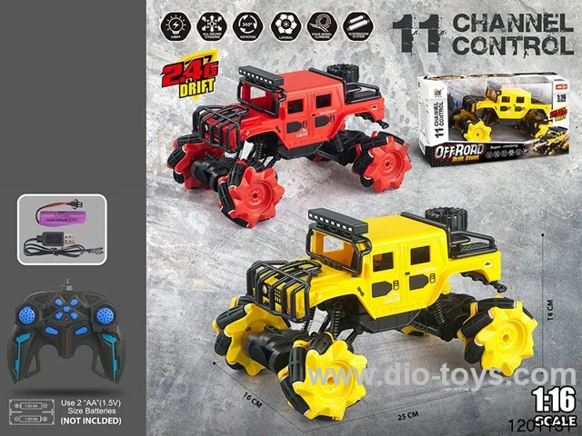 1:16 11ch RC car with light，include battery