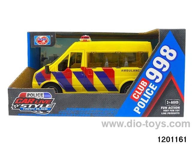 Four doors Friction Vehicle with light(Yellow)