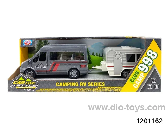 Four doors Friction Vehicle with Trailer and light