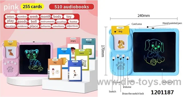 2 in 1 Talking Flash Cards machine toy in color box