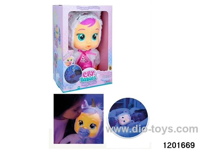 14-inch kitten baby doll with night light/cry/music/functions