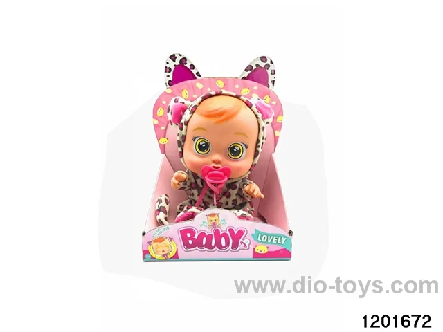 14-inch  crying baby doll with music/baby teat