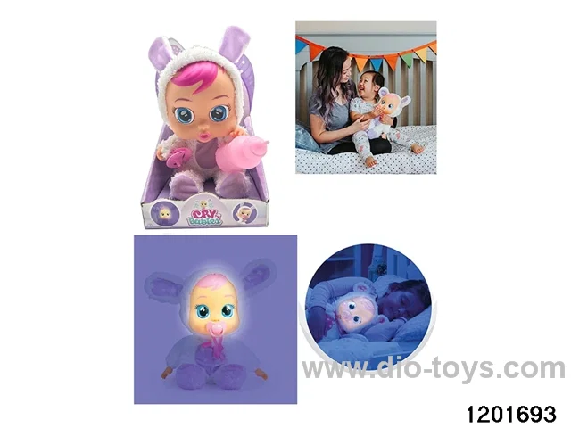 14-inch  baby doll with baby teat/cry/music/water-absoring bottle /lightfunctions